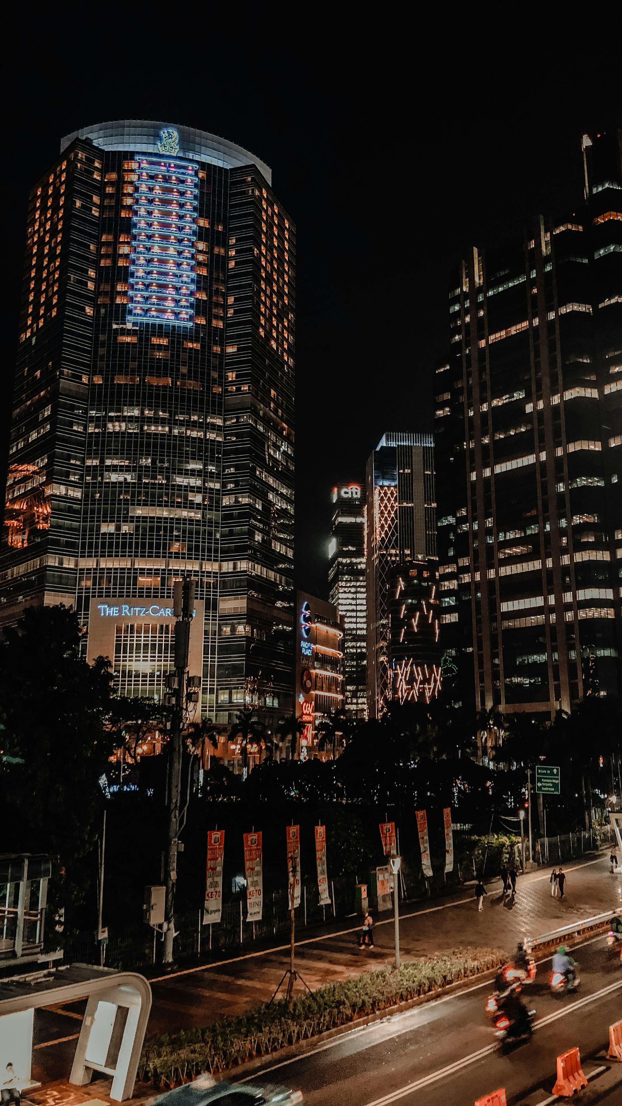 Jakarta CBD at night — Sudirman